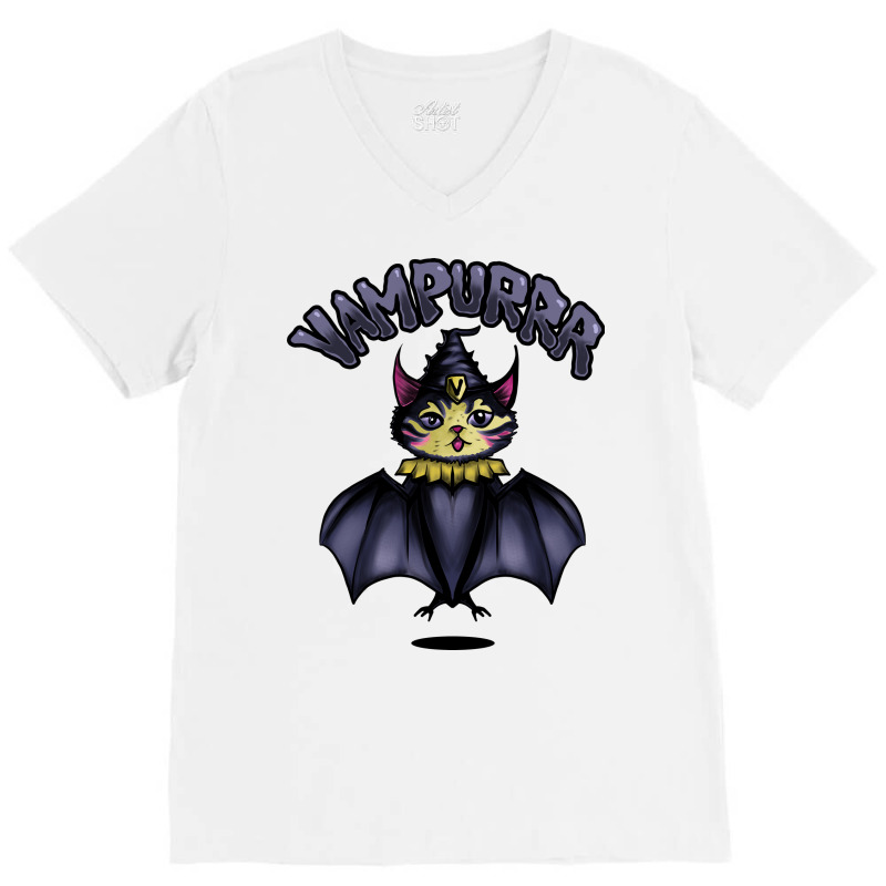 Vampurrr V-Neck Tee by Happo | Artistshot