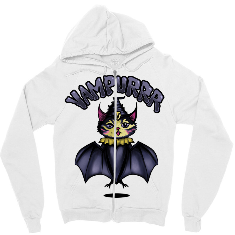 Vampurrr Zipper Hoodie by Happo | Artistshot