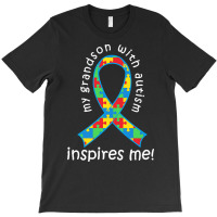 Autism Grandson T  Shirt Autism Grandson Ribbon T  Shirt T-shirt | Artistshot