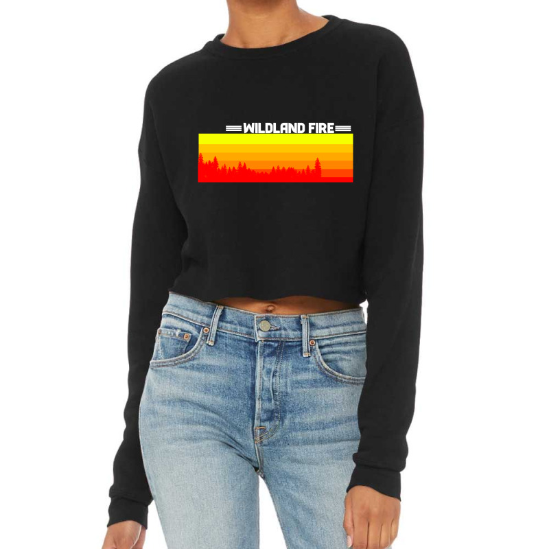 Wildland Fire Landscape Cropped Sweater by CloudyStars | Artistshot