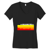 Wildland Fire Landscape Women's V-neck T-shirt | Artistshot