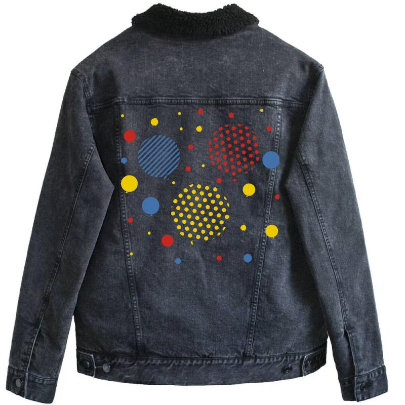 International Dot Day 11th Anniversary 15 Septembe Unisex Sherpa-Lined Denim Jacket by binly | Artistshot