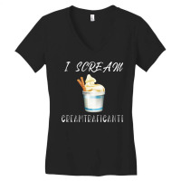 I Scream For Ice Cream Creamtraficante Funny Summe Women's V-neck T-shirt | Artistshot