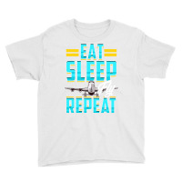 Eat Sleep Fly Repeat Airplane Pilot Aviation Pun ( Youth Tee | Artistshot