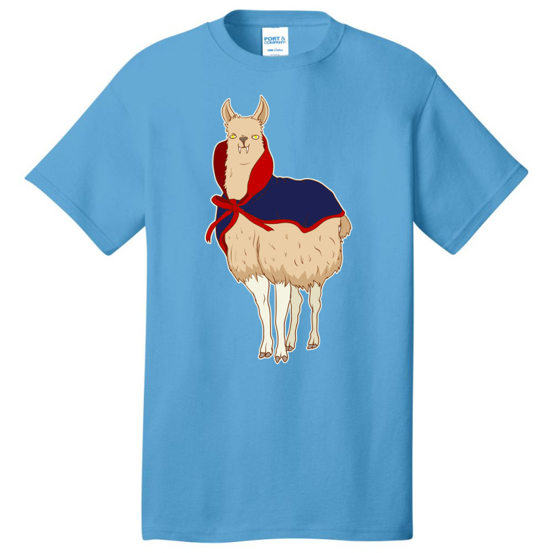 Cute Vampire Llama Halloween Funny Vampire Llama Basic T-shirt by the perfect present | Artistshot