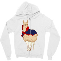 Cute Vampire Llama Halloween Funny Vampire Llama Zipper Hoodie | Artistshot