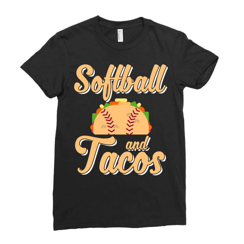 Cute Softball And Tacos Novelty Soft Ball Player Ladies Fitted T-Shirt by the perfect present | Artistshot