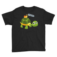 Cute Snail Riding On Turtle Yelling Whee Animals ( Youth Tee | Artistshot