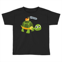 Cute Snail Riding On Turtle Yelling Whee Animals ( Toddler T-shirt | Artistshot