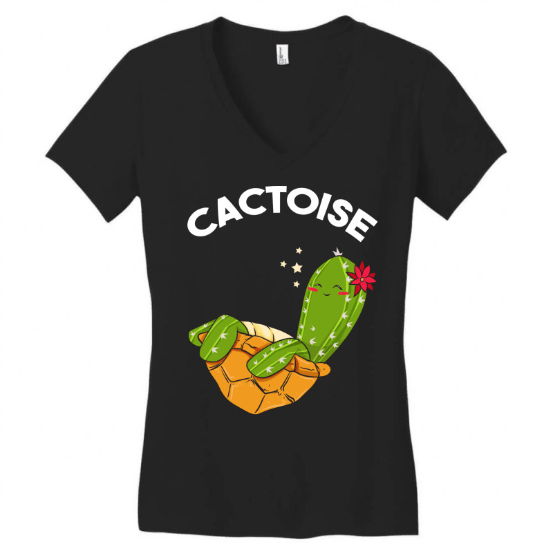 Cute   Funny Cactoise Cactus Tortoise Combined Women's V-Neck T-Shirt by the perfect present | Artistshot