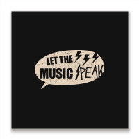 Let The Music Speak Metal Print Square | Artistshot