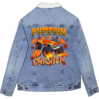 Pumpkin Crusher Unisex Sherpa-lined Denim Jacket | Artistshot