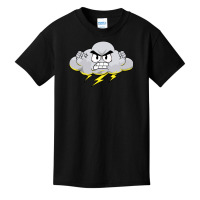 Angry Cloud With Lightning Thunderstorm Weather (2 Basic Youth T-shirt | Artistshot