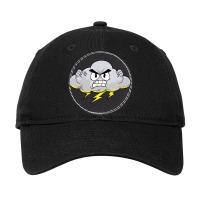 Angry Cloud With Lightning Thunderstorm Weather (2 Adjustable Cap - Leatherette Patch | Artistshot