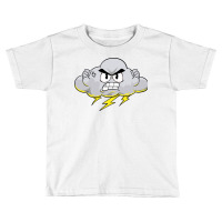 Angry Cloud With Lightning Thunderstorm Weather (2 Toddler T-shirt | Artistshot