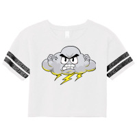 Angry Cloud With Lightning Thunderstorm Weather (2 Scorecard Crop Tee | Artistshot