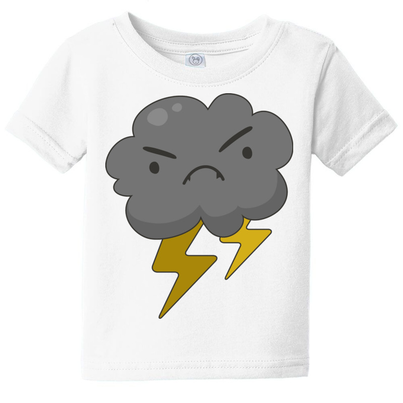 Angry Cloud With Lightning Thunderstorm Weather Baby Tee by the perfect present | Artistshot