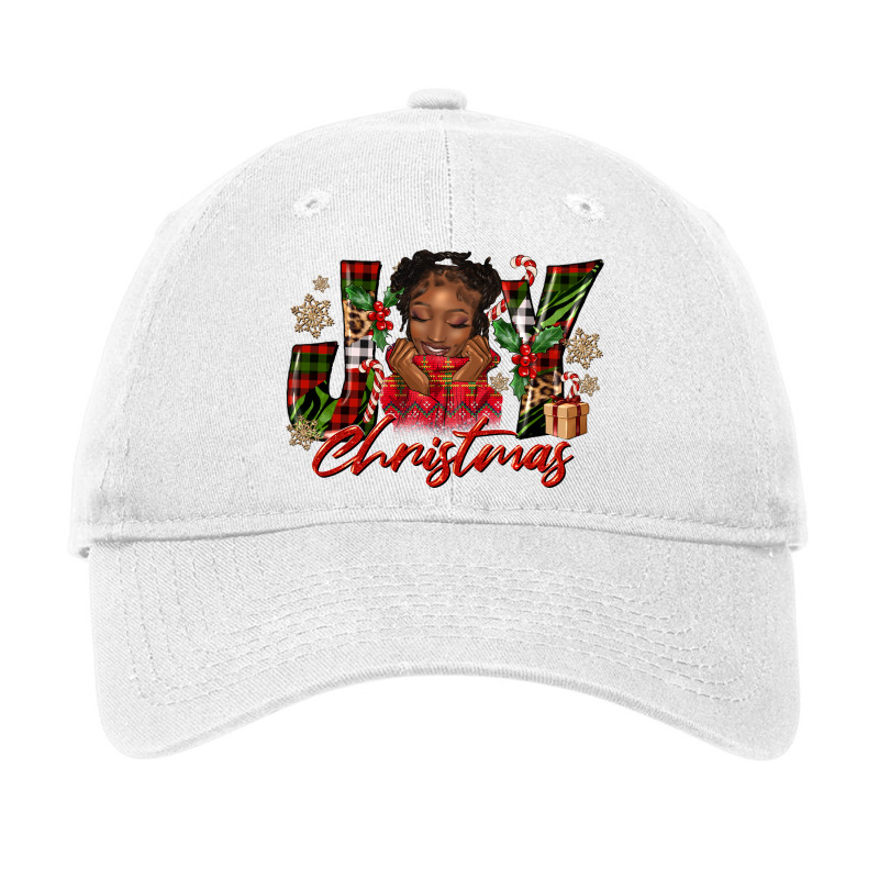 Christmas Joy Black Adjustable Cap by afrowomandigitalshop@gmail.com | Artistshot