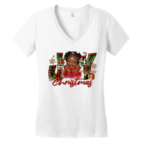 Christmas Joy Black Women's V-neck T-shirt | Artistshot