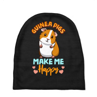 Adorable Guinea Pigs Make Me Happy Baby Beanies | Artistshot