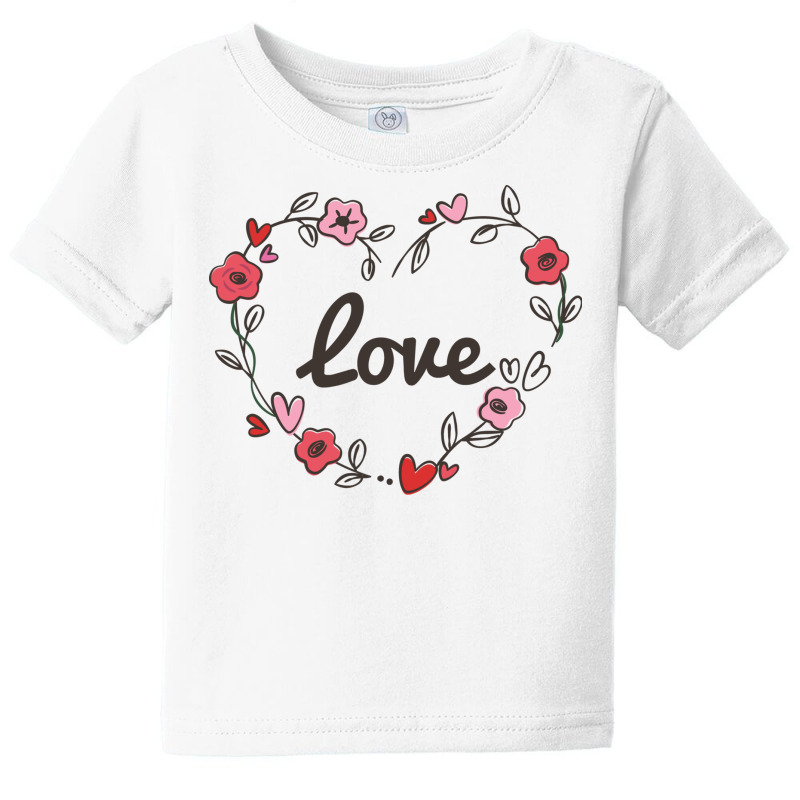 Adorable   Cute Love Flowery Flowers Love Heart Baby Tee by the perfect present | Artistshot