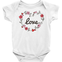 Adorable   Cute Love Flowery Flowers Love Heart Baby Bodysuit | Artistshot