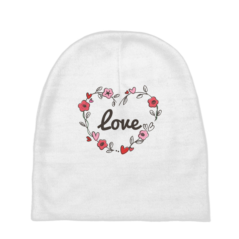 Adorable   Cute Love Flowery Flowers Love Heart Baby Beanies by the perfect present | Artistshot