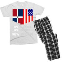 50 Dominican 50 American 100 Awesome Immigrant Men's T-shirt Pajama Set | Artistshot