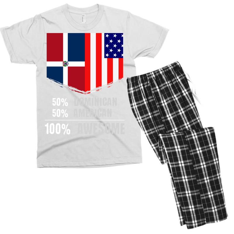 50 Dominican 50 American 100 Awesome Immigrant Men's T-shirt Pajama Set by the perfect present | Artistshot