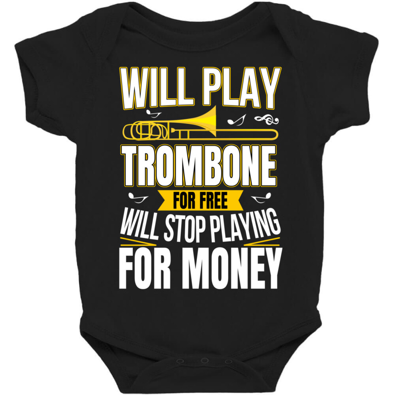 Trombone Orchestra Gift For Instrument Friends Who Baby Bodysuit by ChuArt. | Artistshot