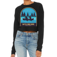 Battle Creek , National River In Usa Cropped Sweater | Artistshot