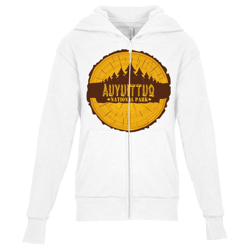 Auyuittug National Park Annual Ring Youth Zipper Hoodie by RozakArt | Artistshot