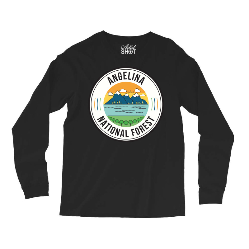 Angelina National Forest Retro Sign Long Sleeve Shirts by RozakArt | Artistshot