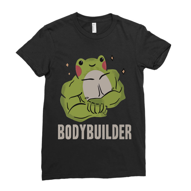 Bodybuilder Frog Ladies Fitted T-Shirt by avitendut | Artistshot