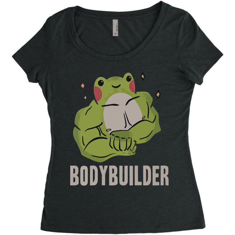 Bodybuilder Frog Women's Triblend Scoop T-shirt by avitendut | Artistshot