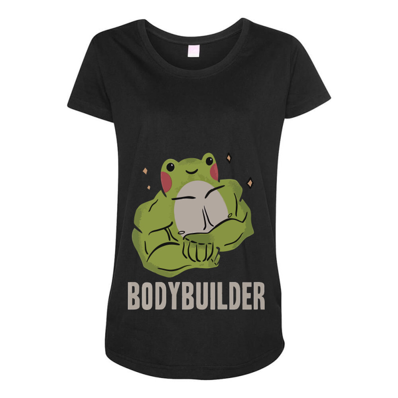 Bodybuilder Frog Maternity Scoop Neck T-shirt by avitendut | Artistshot