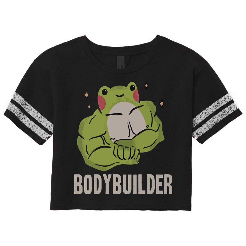 Bodybuilder Frog Scorecard Crop Tee by avitendut | Artistshot