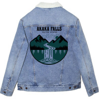 Akaka Falls United States Unisex Sherpa-lined Denim Jacket | Artistshot