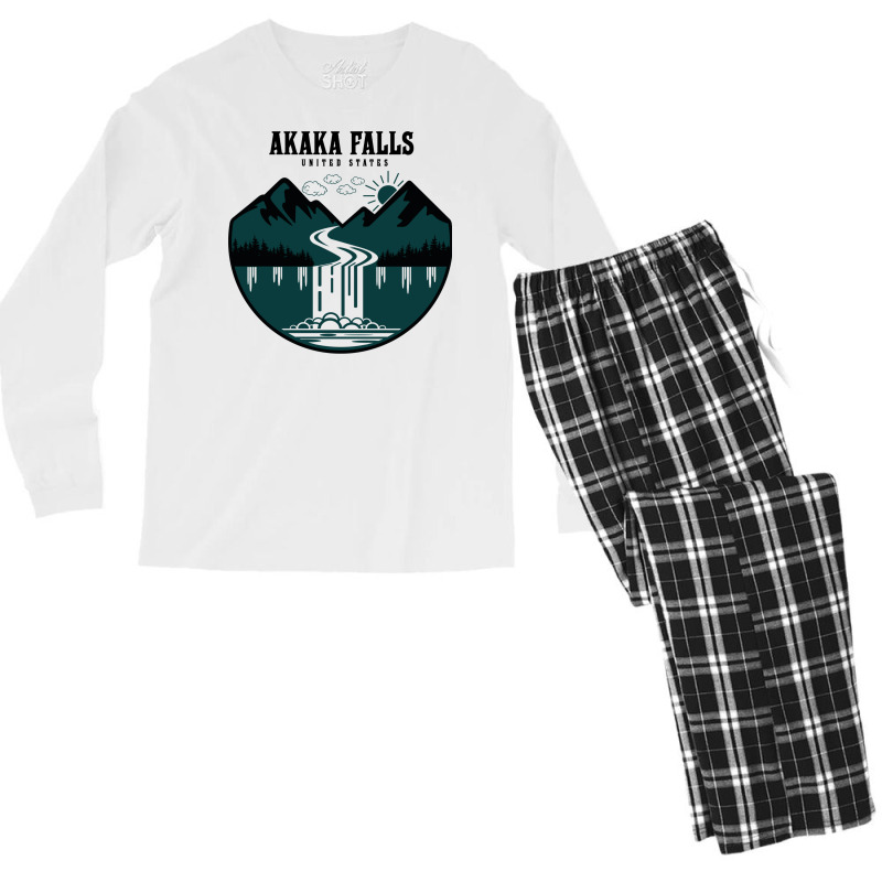 Akaka Falls United States Men's Long Sleeve Pajama Set | Artistshot