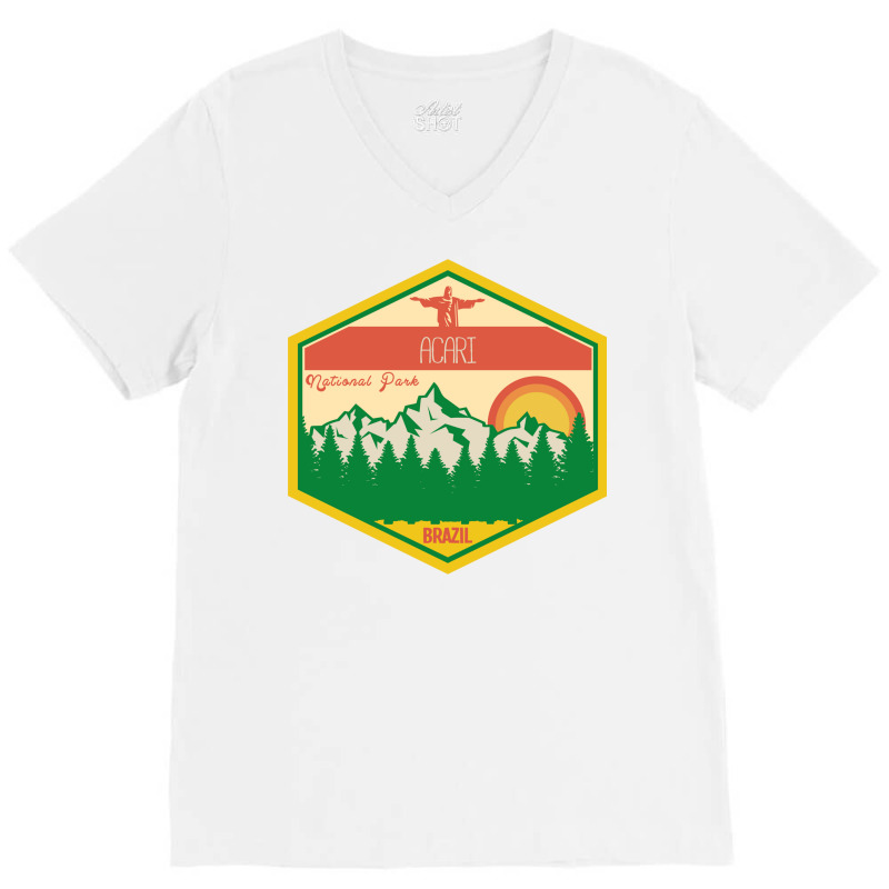 Acari National Park,retro Brazil V-neck Tee | Artistshot