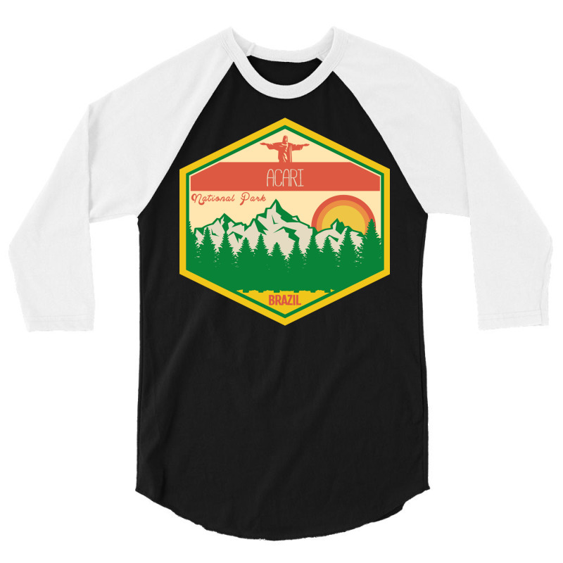 Acari National Park,retro Brazil 3/4 Sleeve Shirt | Artistshot