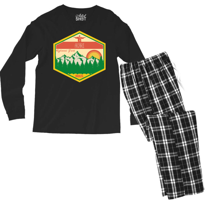 Acari National Park,retro Brazil Men's Long Sleeve Pajama Set | Artistshot