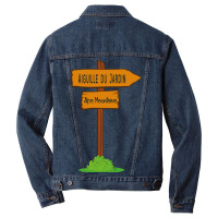 Aiguille Du Jardin, Alps Mountains Sign Men Denim Jacket | Artistshot