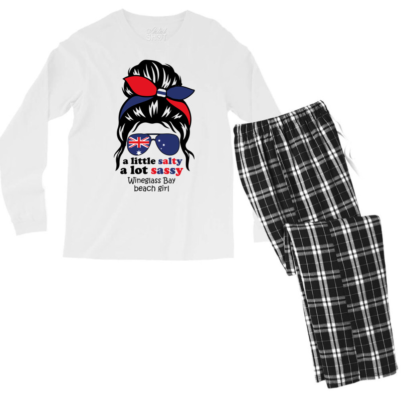 A Lot Sassy Beach Girl  Wineglass Bay Beach,austra Men's Long Sleeve Pajama Set | Artistshot