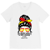 A Lot Sassy Beach Girl  S Alga Beach, Spain V-neck Tee | Artistshot