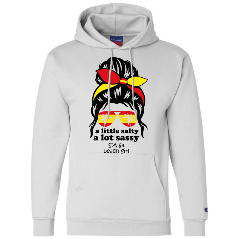 A Lot Sassy Beach Girl  S Alga Beach, Spain Champion Hoodie | Artistshot