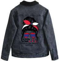 A Lot Sassy Beach Girl   Thatch Caye Resort Beach, Unisex Sherpa-lined Denim Jacket | Artistshot