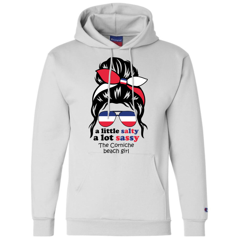 A Lot Sassy Beach Girl   The Corniche,france Champion Hoodie | Artistshot