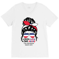 A Lot Sassy Beach Girl   The Keremma,france V-neck Tee | Artistshot