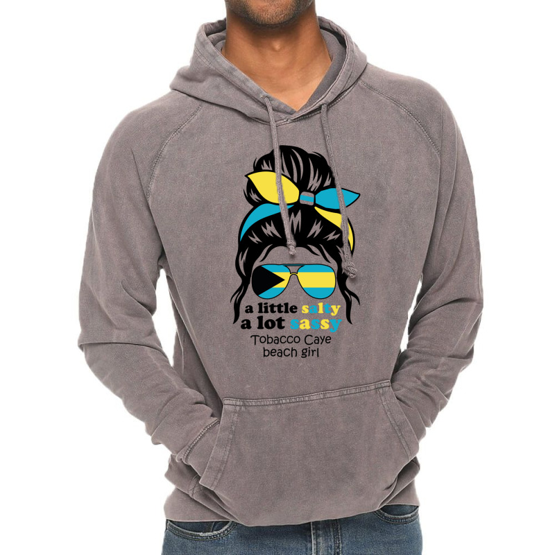 A Lot Sassy Beach Girl   Tobacco Caye Beach,bahama Vintage Hoodie | Artistshot